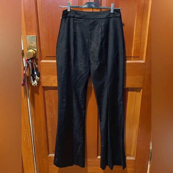 New Ted Baker London Demyat Velvet Kick Flare Trousers - Picture 10 of 15